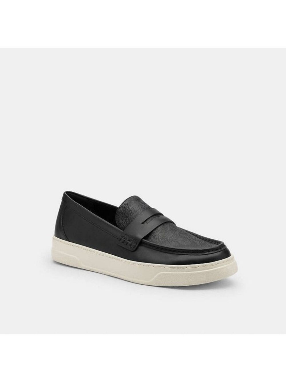 Coach Signature Canvas Hybrid Loafer Men's Size 8 Black Slip On EVA Outsole